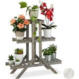 Blompiedestaler Relaxdays Wooden Flower Shelf, 3 HWD: