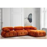 Orange Soffor In Living Bengul 3-sits Soffa