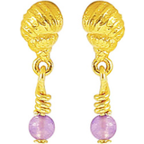 Hultquist Aaliyah Mini Earrings - Gold/Purple