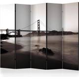 Svarta Rumsavdelare Arkiio Skärmvägg San Francisco Golden Gate Bridge II Rumsavdelare