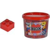 Simba Plastleksaker Byggleksaker Simba 104114111 "Blox 4-Stud Red Building Blocks Set 100-Piece