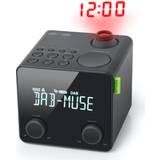 Radioapparater Muse M-189 CDB Projection Clock Radio Svart