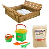 Nordic Play Gungor Leksaker Nordic Play Sandpit with Bench & Lid with 240kg Sand