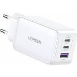 Batterier & Laddbart Ugreen Nexode USB-A 2*USB-C 65W GaN Tech Fast Charger White