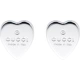 Gucci Stiftörhängen Gucci Trademark Heart Earrings - Silver