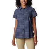 Blåa - Nylon Skjortor Columbia Women's Ridge Novelty Short Sleeve Shirt