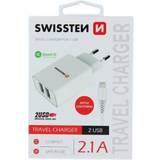 Laddare - USB Batterier & Laddbart Swissten Smart IC 2.1A Travel Charger 2xUSB