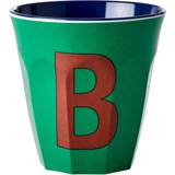 Rice melamin cup medium letter B 30 cl Forest green