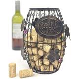 Gula Vinställ Mind Reader Bronze Barrel Cork Wine Rack