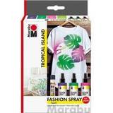 Marabu Fashion Shimmer Textile Spray Paint Set Tropical Island