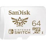 Nintendo switch minneskort SanDisk Nintendo Switch microSDXC Class 10 UHS-I U3 100/60MB/s 64GB