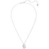 Swarovski Iconic Swan Pendant Necklace - Silver/Transparent