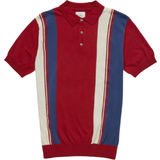 Ben Sherman Herr Pikétröjor Ben Sherman Signature Mod Knit Colorblock Polo Shirt - Red