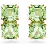 Clipsörhängen Swarovski Millenia Clip Earrings - Gold/Green