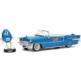 Jada Dockor & Dockhus Jada Toys M&M's 1:24 1956 Cadillac El Dorado Die-cast Car w/ 2.75" Blue Figure, Toys for Kids and Adults