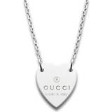 Gucci Stiftörhängen Smycken Gucci Trademark Heart Necklace - Silver