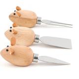 Kikkerland Bestick Kikkerland Knives Mice Set Of 3 CHS08 Ostkniv