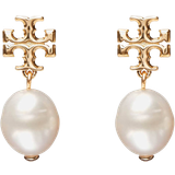 Tory Burch Kira Drop Earrings - Gold/Pearls