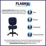 Ergonomic office chair Flash Furniture Caroline Armless Ergonomic Office Chair