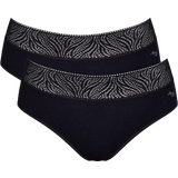 Polyester Trosor Sloggi Hipster Light Period Pants 2-pack - Black