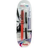 Pentel Pocket Brush and refills XGFKPF/FP10 Brush-Pen schwarz