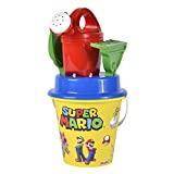 Androni Simba 109234594 Super Mario hinksats, sandleksak, 5 delar, hink, sil, spade, kratta, gjutning, 16 cm, D:17 cm, från 10 månader