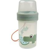 Done By Deer To go 2-way snack container L Croco Green