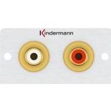 Kindermann Kablar Kindermann Modulares Faceplate-Snap-In RCA X 2