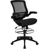 Transparent stol Flash Furniture Mid-Back Transparent Mesh Drafting Office Chair