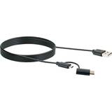 Schwaiger USB-kabel Kablar Schwaiger USB A 3.1 - USB Micro B 2.0/USB C 3.1 M-M 1m