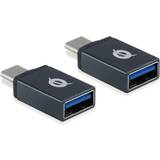 Conceptronic Kablar Conceptronic USB C - USB A 3.0 M-F Adapter 2-pack