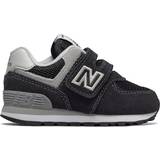 New Balance Kid's 574 Core Hook & Loop - Black with White