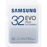 32 GB Minneskort Samsung Evo Plus 2021 SDHC Class 10 UHS-I U1 V10 130MB/S 32GB