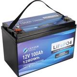 Batterier - Fordonsbatterier Batterier & Laddbart Lithium 12V 100Ah 1280Wh