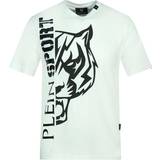 Philipp Plein Herr T-shirts Philipp Plein Sport Tiger Side Logo T-shirt - White