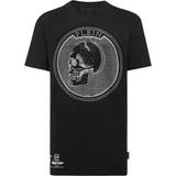Philipp Plein Kläder Philipp Plein Large Circle Skull Logo T-shirt - Black