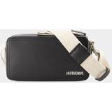 Guld - Skinn Handväskor Jacquemus Black Le Cuerda Horizontal Brand-plaque Leather Cross-body bag