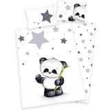 Multifärgade - Stjärnor Textilier Baby Best Jana Panda Flannel Linen Flannel Bed 100x135cm