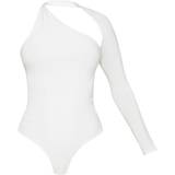 PrettyLittleThing Underkläder PrettyLittleThing One Shoulder Asymmetric Bodysuit - White