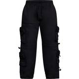 PrettyLittleThing Dam Byxor & Shorts PrettyLittleThing Toggle Detail CargoTrousers - Black