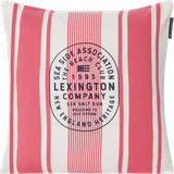Lexington Striped Logo Printed Kuddöverdrag Rosa (50x50cm)