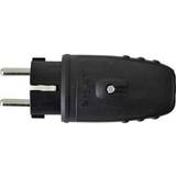 GAO Elartiklar GAO N & L 11257 Safety plug Rubber 230 V Black IP44