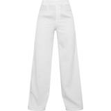 PrettyLittleThing Dam - Kostymbyxor PrettyLittleThing Woven Double Belt Loop Suit Trousers - White