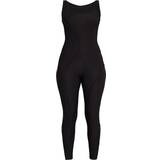 PrettyLittleThing Jumpsuits & Overaller PrettyLittleThing Slinky Exposed Seam Detail Sleeveless Jumpsuit - Black
