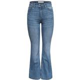 14 - Dam Jeans JdY Flared High Waist Jeans - Medium Blue Denim