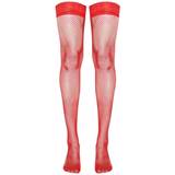 Stay-ups PrettyLittleThing Lace Top Fishnet Hold Up Stockings - Red