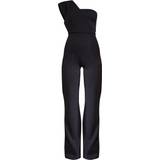 Enaxlad / Enärmad Jumpsuits & Overaller PrettyLittleThing Drape One Shoulder Jumpsuit - Black