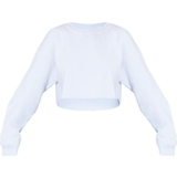 PrettyLittleThing Tröjor PrettyLittleThing Oversized Crop Sweatshirt - White