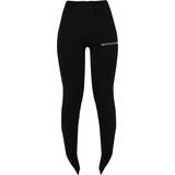 Dam - Slits Underkläder PrettyLittleThing Crinkle Rib Split Hem Leggings - Black