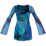 Korta klänningar - Mesh PrettyLittleThing Underbust Detail Shift Dress - Blue